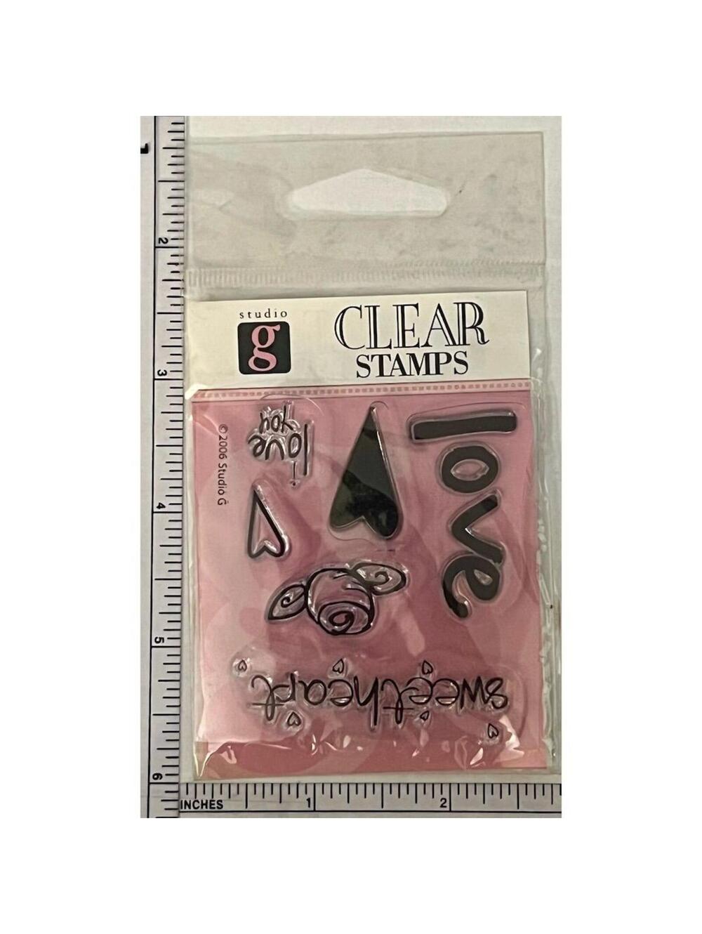 Studio G Love Sweetheart Clear Stamp Set Card Making Vintage